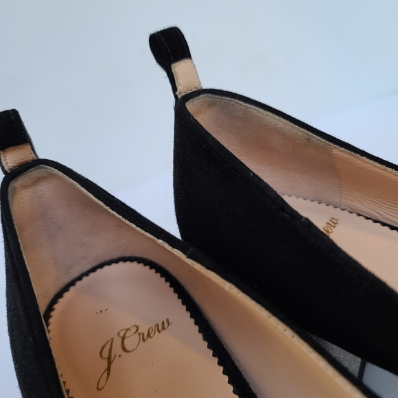 J. Crew | Black Suede Silver Glitter Block Heel - Picture 11 of 16